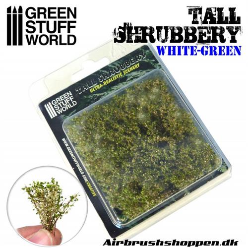 Plante - Tall Shrubbery - White green - Høje buskadser hvid og grøn